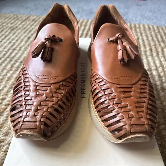 NIB Freeman Plat Quarter JoggerHuarache in Cognac